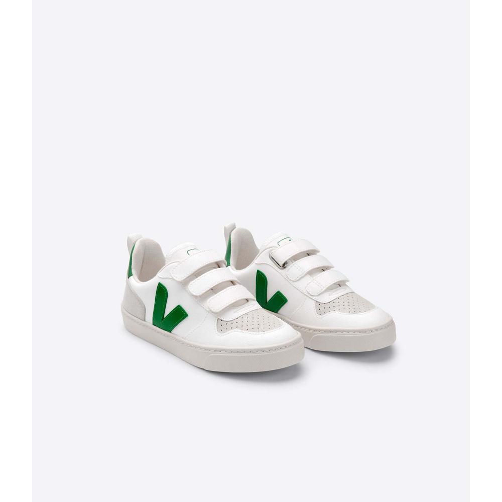 Veja V-10 CWL Schoenen Kinderen White/Green | NL 775KOR